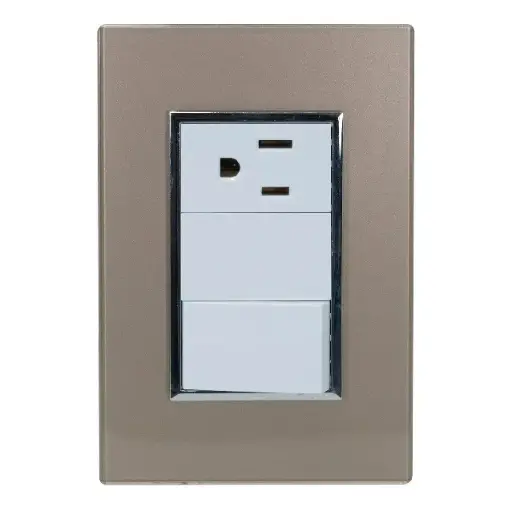 [4557 SE345578] Placa Venecia Champagne apagad or y contacto