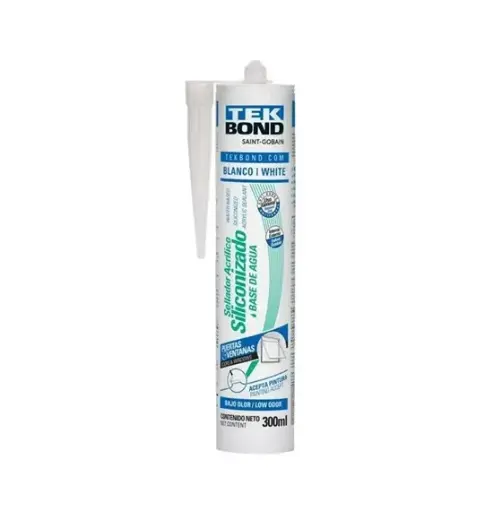 [N2 396994] SELLADOR ACRILICO SILICONIZADO PUERTAS Y VENTANAS BLANCO 300 ML