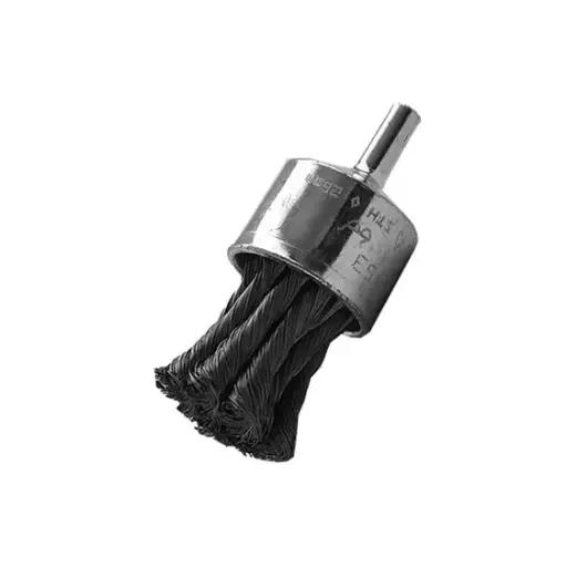 [A4-987] CARDA BROCHA ALAMBRE TRENZADO 7/8"X0.014"X1/4" ACERO AL CARBON CON VASTAGO TENAZIT