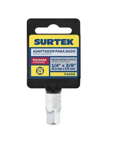 [U1 F4456] ADAPTADOR 1/4" HEMBRA A 3/8" MACHO P/DADO CUADRO 1/4"