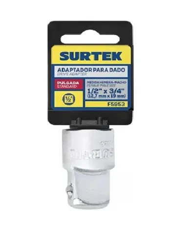 [U1 F5953] ADAPTADOR 1/2" HEMBRA A 3/4 MACHO P/DADO CUADRO 1/2"