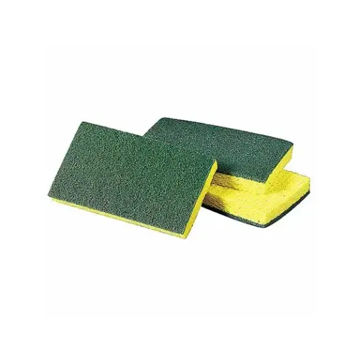[T6 de P94] ALMOHADILLA DE FIBRAESPONJA VERDE/AMARILLO 3.1/2"X4.3/4"X1" (80MMX120MMX27MM)