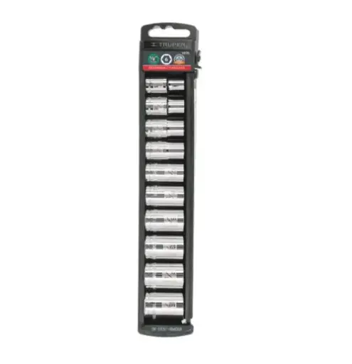 [14176] JUEGO DADOS, CUADRO 1/2'', 10 PIEZAS