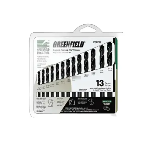 [G1 292730] JUEGO DE BROCAS DE ZANCO RECTO FRACCIONAL 1/16" X 1/4" A.A.V.(13PZS)