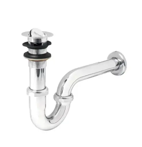 [8598] CESPOL DE LATON CROMADO 1 1/4, TIPO MONEDA PARA LAVABO