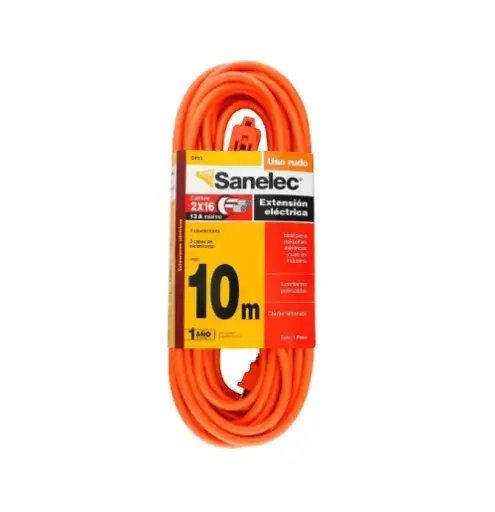 [2410] Extensión uso rudo 10 m naranj a 2x16