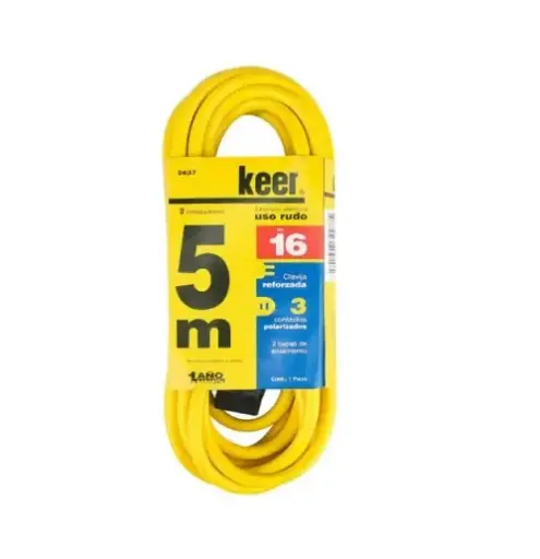 [2437] Extensión uso rudo 5 m 7 amps. 2 cond.